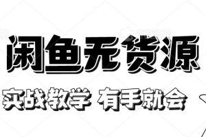 新手必看！实战闲鱼教程，看完有手就会做闲鱼无货源！[附送选品表]